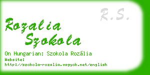 rozalia szokola business card