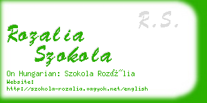 rozalia szokola business card